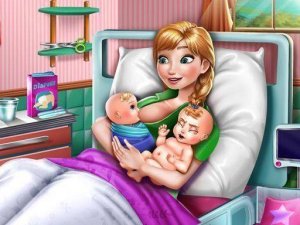 Ice Princess Twins Birth Online Baby Care Game