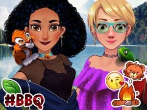 Princess on Camping Online Dress Up Game